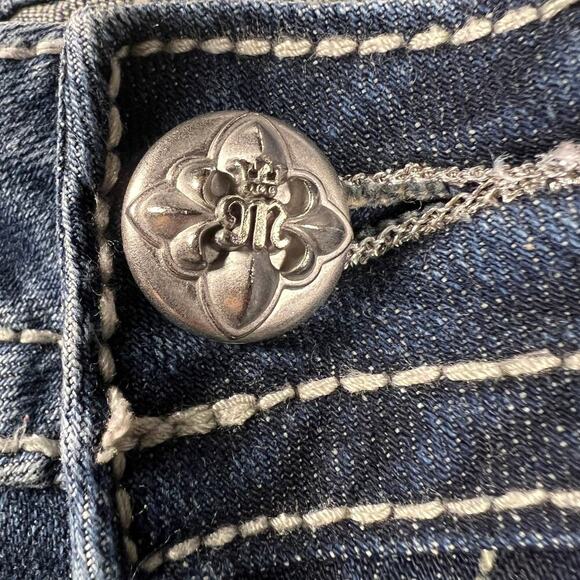 Miss Me Signature (Low) Rise Skinny Embellished Jeans Crystal Angel Wngs Size 26 - Picture 7 of 14